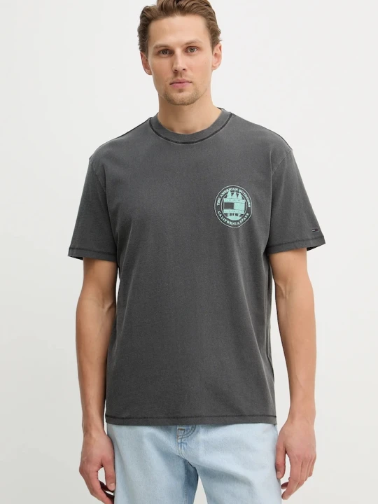 Zdjęcie produktu Tommy Jeans t-shirt bawełniany szary