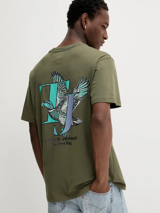 Zdjęcie produktu Tommy Jeans t-shirt bawełniany zielony