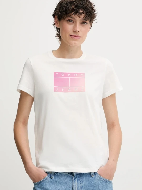 Zdjęcie produktu Tommy Jeans t-shirt bawełniany biały