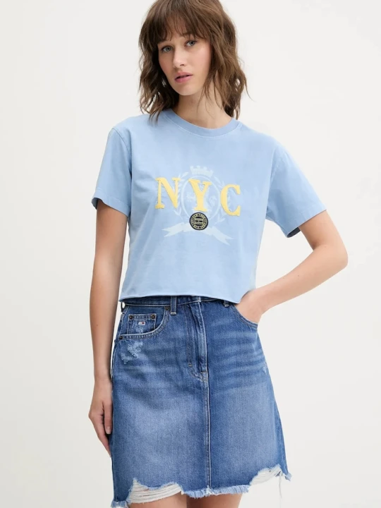 Zdjęcie produktu Tommy Jeans t-shirt bawełniany niebieski