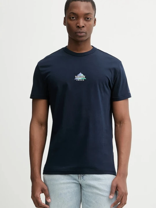 Zdjęcie produktu Tommy Jeans t-shirt bawełniany granatowy