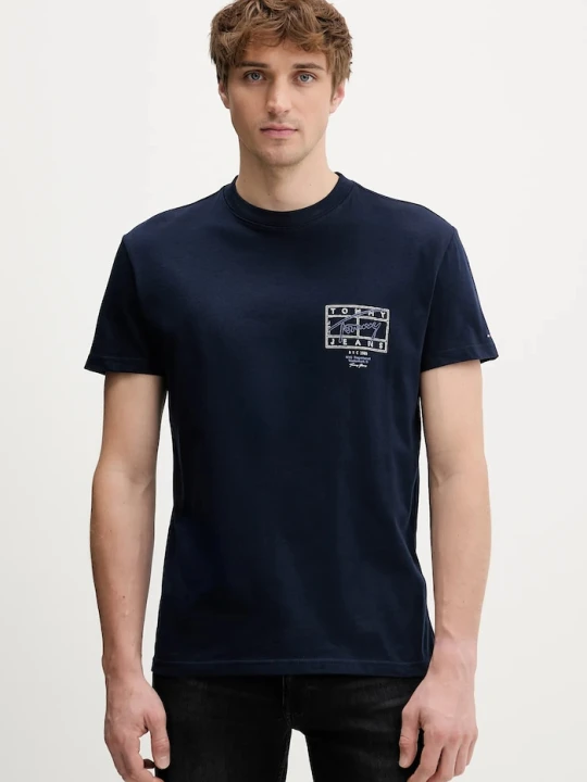 Zdjęcie produktu Tommy Jeans t-shirt bawełniany granatowy