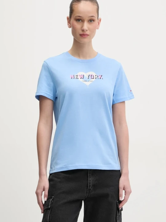 Zdjęcie produktu Tommy Jeans t-shirt bawełniany niebieski