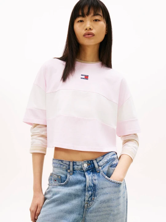 Zdjęcie produktu Tommy Jeans T-shirt | Cropped Fit różowy