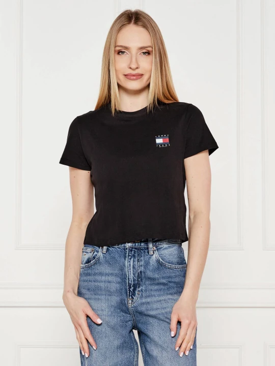Zdjęcie produktu Tommy Jeans T-shirt | Cropped Fit czarny