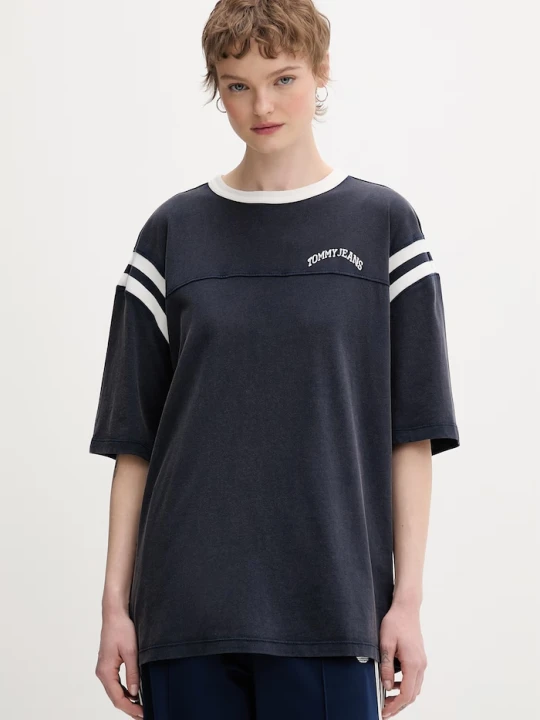 Zdjęcie produktu Tommy Jeans t-shirt damski bawełniany granatowy