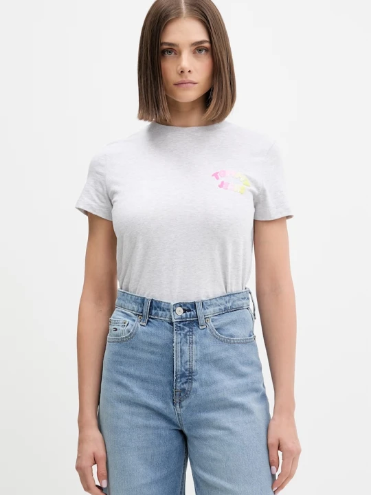 Zdjęcie produktu Tommy Jeans T-shirt damski bawełniany szary