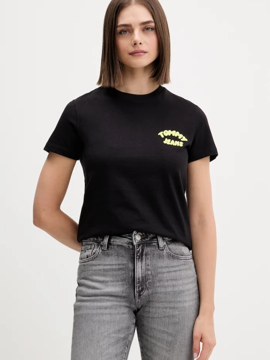 Zdjęcie produktu Tommy Jeans T-shirt damski bawełniany czarny