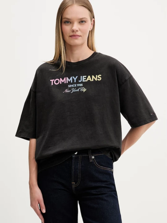 Zdjęcie produktu Tommy Jeans T-shirt damski bawełniany czarny