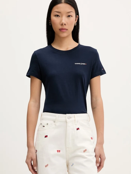 Zdjęcie produktu Tommy Jeans T-shirt damski bawełniany granatowy