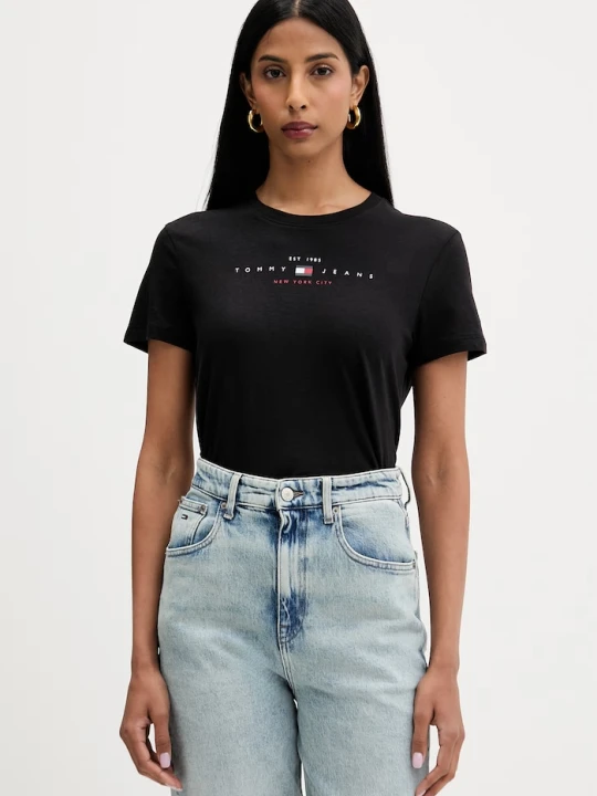 Zdjęcie produktu Tommy Jeans T-shirt damski z bawełną czarny