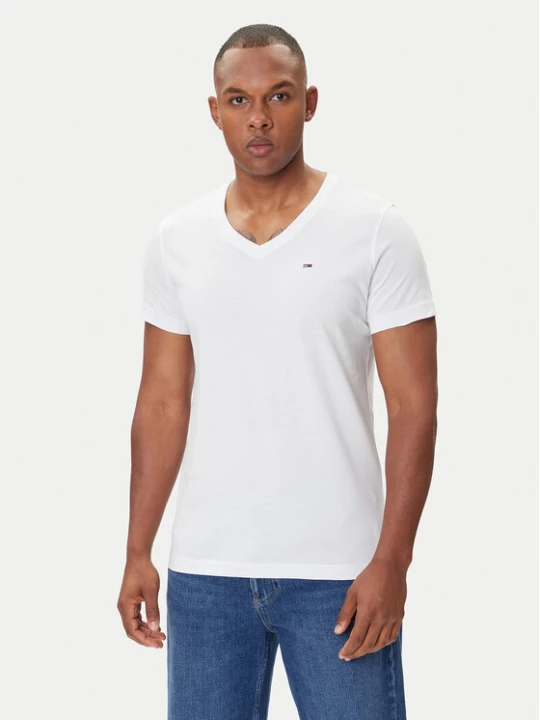 Zdjęcie produktu Tommy Jeans T-Shirt DM0DM04410 Biały Regular Fit