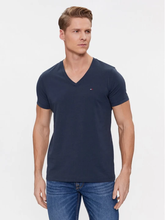 Zdjęcie produktu Tommy Jeans T-Shirt DM0DM04410 Granatowy Regular Fit