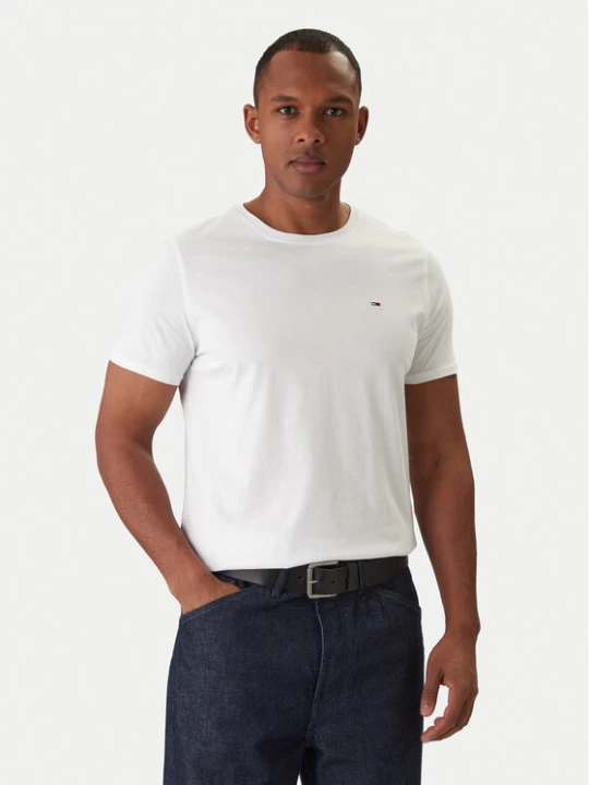 Zdjęcie produktu Tommy Jeans T-Shirt DM0DM04411 Biały Slim Fit