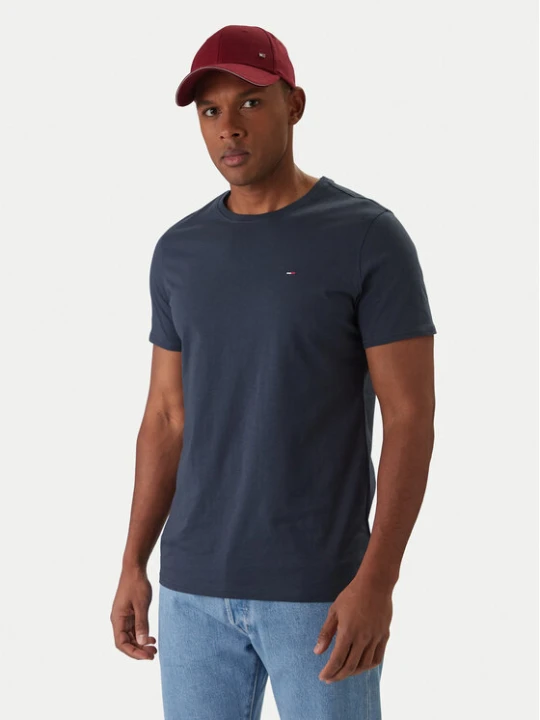 Zdjęcie produktu Tommy Jeans T-Shirt DM0DM04411 Granatowy Slim Fit