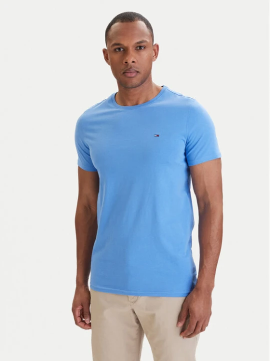 Zdjęcie produktu Tommy Jeans T-Shirt DM0DM04411 Niebieski Slim Fit