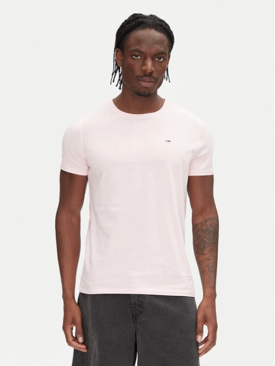 Zdjęcie produktu Tommy Jeans T-Shirt DM0DM04411 Różowy Slim Fit