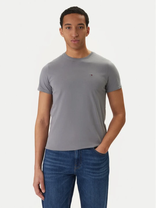 Zdjęcie produktu Tommy Jeans T-Shirt DM0DM04411 Szary Slim Fit