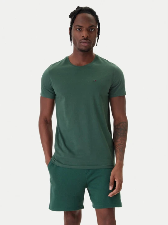 Zdjęcie produktu Tommy Jeans T-Shirt DM0DM04411 Zielony Slim Fit