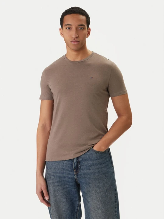Zdjęcie produktu Tommy Jeans T-Shirt DM0DM20363 Beżowy Slim Fit
