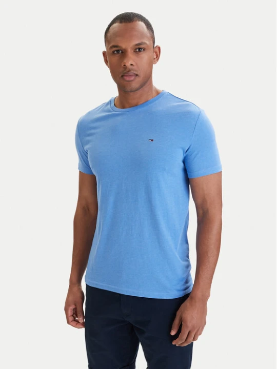 Zdjęcie produktu Tommy Jeans T-Shirt DM0DM20363 Niebieski Slim Fit