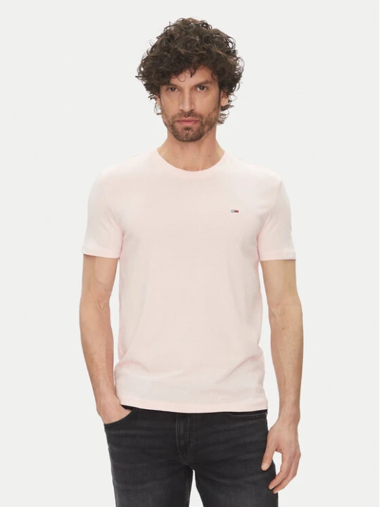 Zdjęcie produktu Tommy Jeans T-Shirt DM0DM20363 Różowy Slim Fit