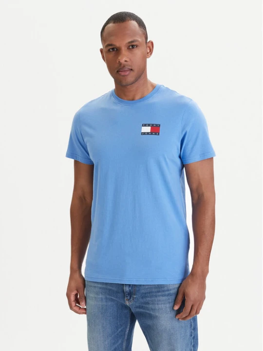 Zdjęcie produktu Tommy Jeans T-Shirt DM0DM20740 Niebieski Slim Fit