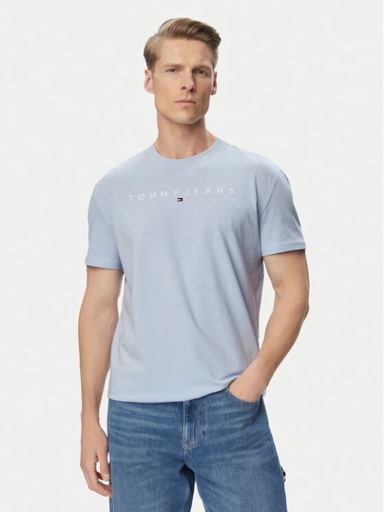 Zdjęcie produktu Tommy Jeans T-Shirt DM0DM20744 Niebieski jasny Regular Fit
