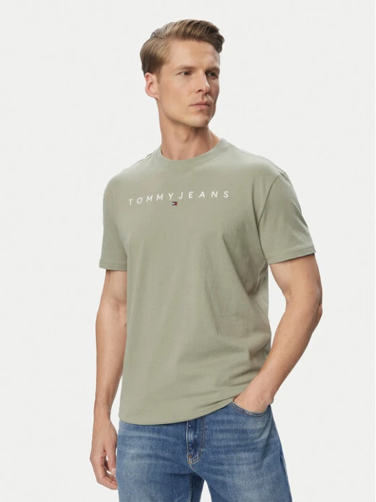 Zdjęcie produktu Tommy Jeans T-Shirt DM0DM20744 Zielony Regular Fit
