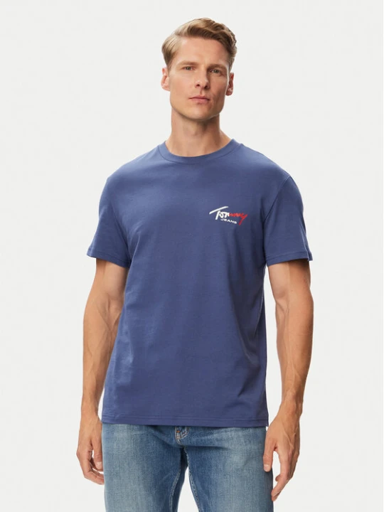 Zdjęcie produktu Tommy Jeans T-Shirt DM0DM22538 Niebieski Regular Fit