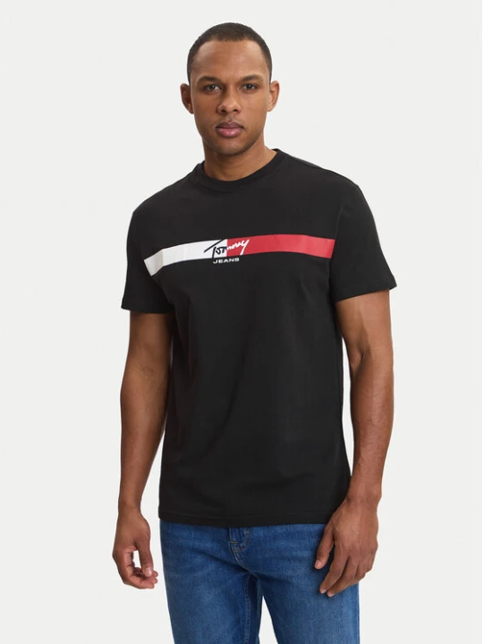 Zdjęcie produktu Tommy Jeans T-Shirt DM0DM22539 Czarny Regular Fit
