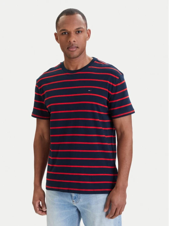 Zdjęcie produktu Tommy Jeans T-Shirt DM0DM22544 Granatowy Regular Fit
