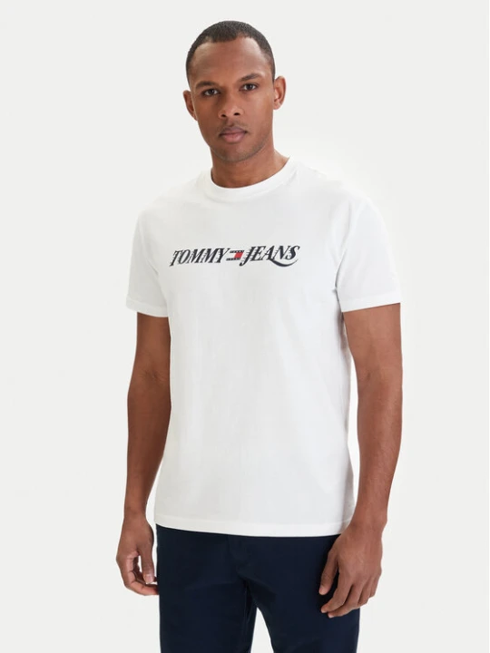 Zdjęcie produktu Tommy Jeans T-Shirt DM0DM22548 Biały Regular Fit