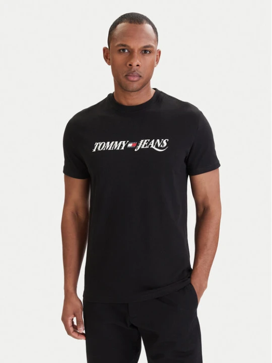 Zdjęcie produktu Tommy Jeans T-Shirt DM0DM22548 Czarny Regular Fit