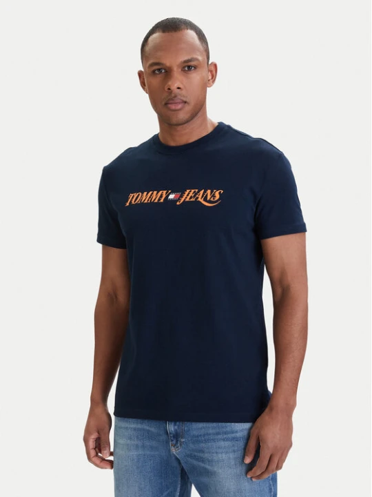 Zdjęcie produktu Tommy Jeans T-Shirt DM0DM22548 Granatowy Regular Fit