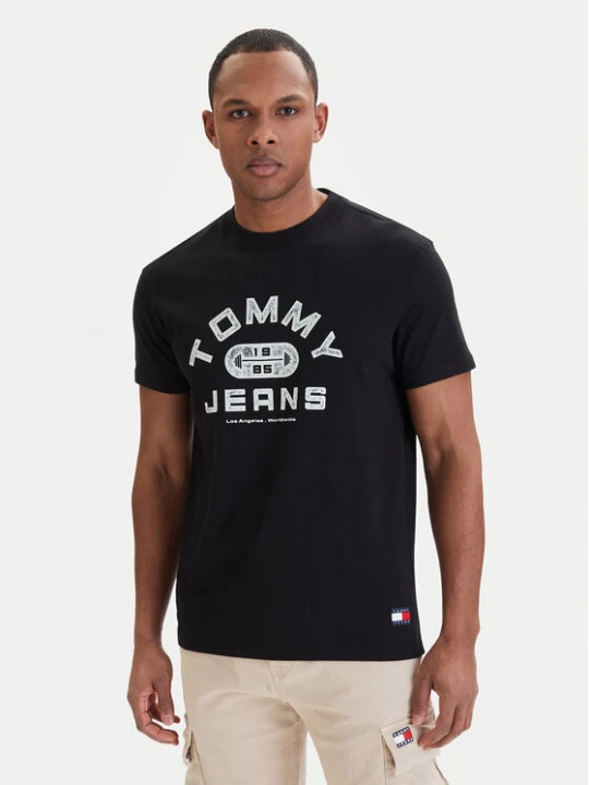 Zdjęcie produktu Tommy Jeans T-Shirt DM0DM22551 Czarny Regular Fit