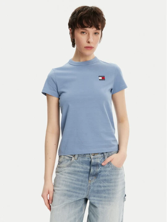 Zdjęcie produktu Tommy Jeans T-Shirt DW0DW20153 Niebieski Regular Fit