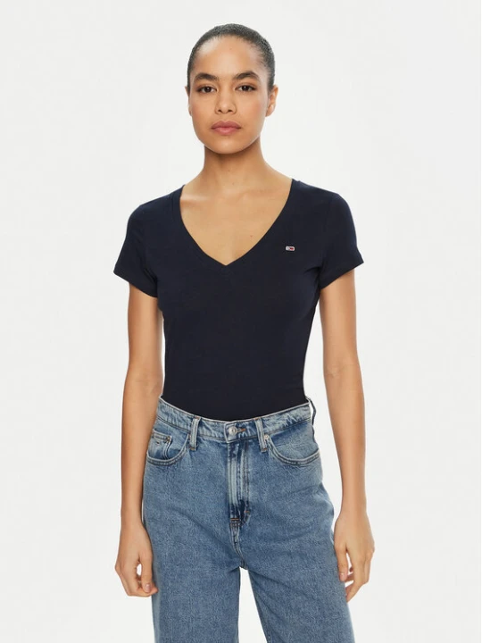 Zdjęcie produktu Tommy Jeans T-Shirt DW0DW20458 Granatowy Slim Fit