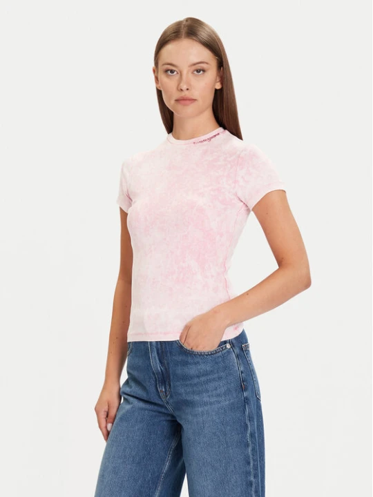Zdjęcie produktu Tommy Jeans T-Shirt DW0DW21531 Różowy Slim Fit