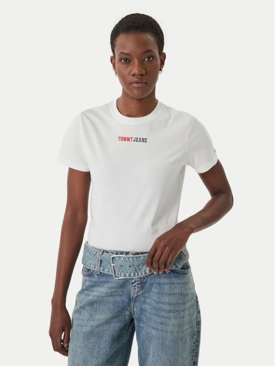 Zdjęcie produktu Tommy Jeans T-Shirt DW0DW22277 Biały Regular Fit