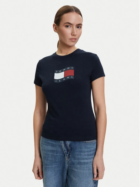 Zdjęcie produktu Tommy Jeans T-Shirt DW0DW22781 Granatowy Regular Fit