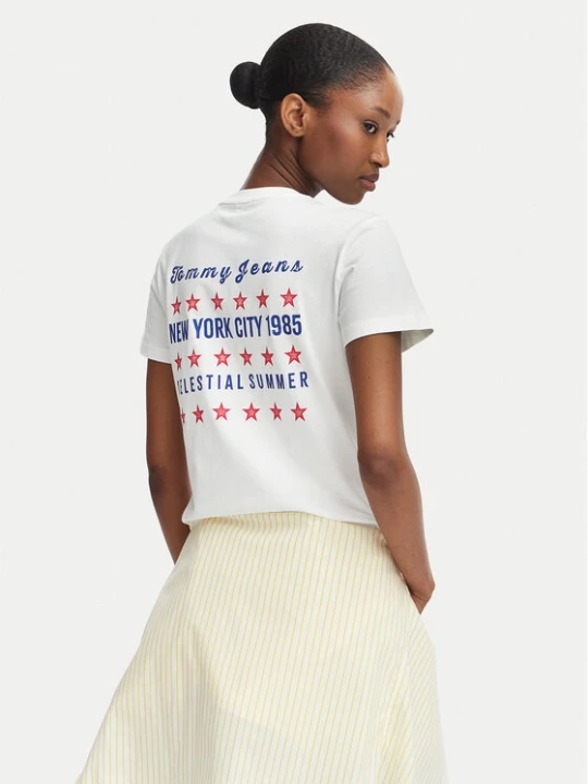 Zdjęcie produktu Tommy Jeans T-Shirt DW0DW23481 Biały Regular Fit