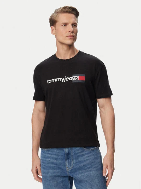 Zdjęcie produktu Tommy Jeans T-Shirt Entry Dna DM0DM23406 Czarny Regular Fit