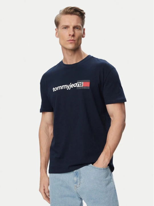 Zdjęcie produktu Tommy Jeans T-Shirt Entry Dna DM0DM23406 Granatowy Regular Fit