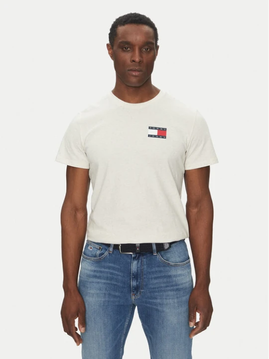 Zdjęcie produktu Tommy Jeans T-Shirt Essential DM0DM20740 Beżowy Slim Fit