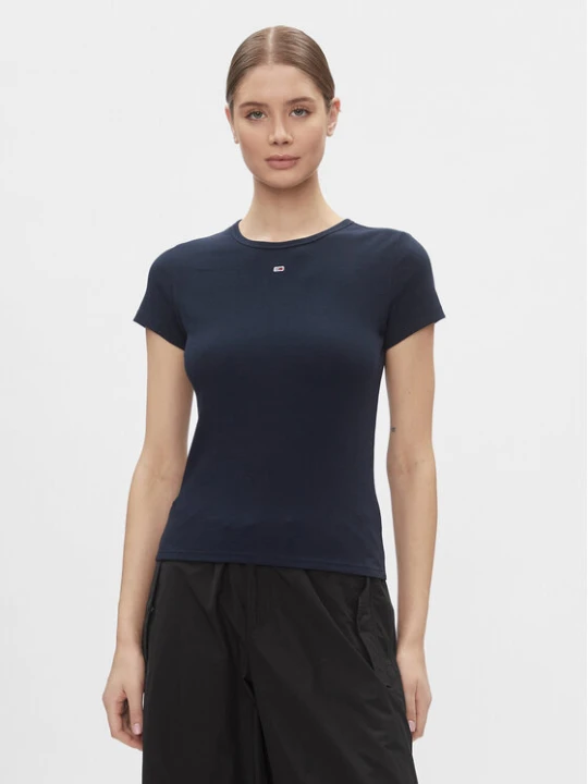 Zdjęcie produktu Tommy Jeans T-Shirt Essential DW0DW17383 Granatowy Slim Fit