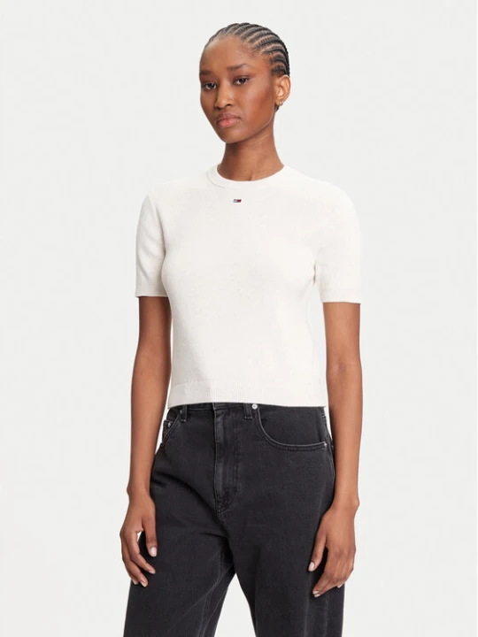 Zdjęcie produktu Tommy Jeans T-Shirt Essential DW0DW19336 Beżowy Regular Fit