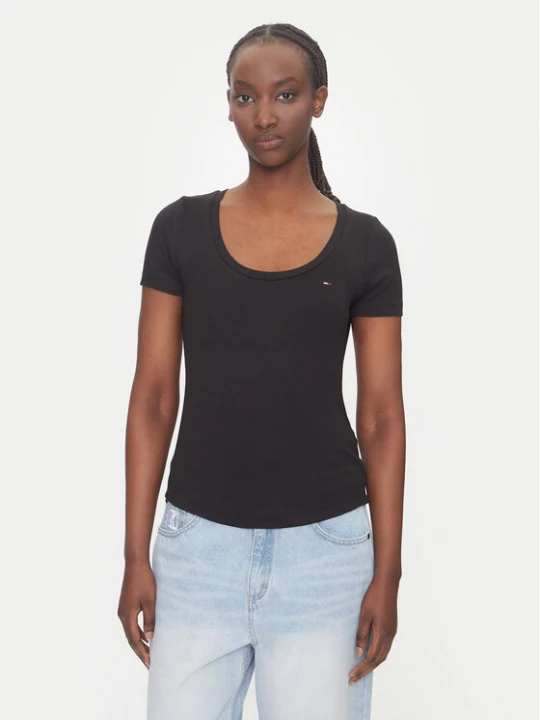 Zdjęcie produktu Tommy Jeans T-Shirt Essential DW0DW20916 Czarny Regular Fit