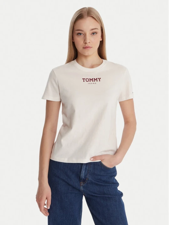 Zdjęcie produktu Tommy Jeans T-Shirt Essential DW0DW21842 Biały Regular Fit