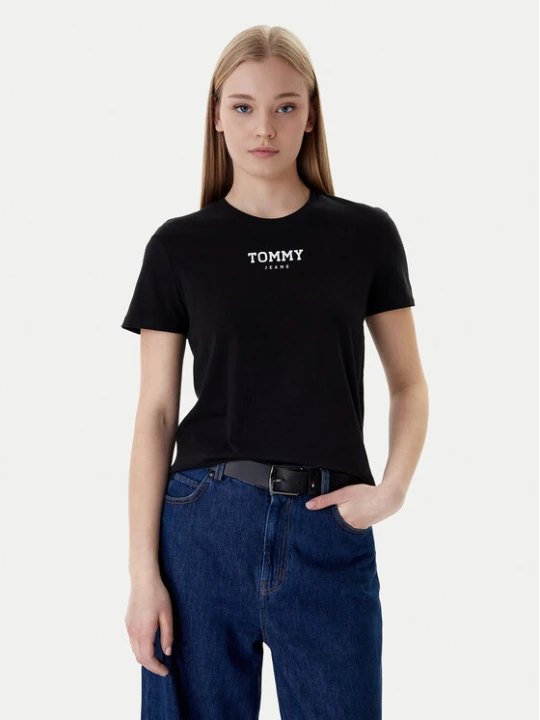 Zdjęcie produktu Tommy Jeans T-Shirt Essential DW0DW21842 Czarny Regular Fit
